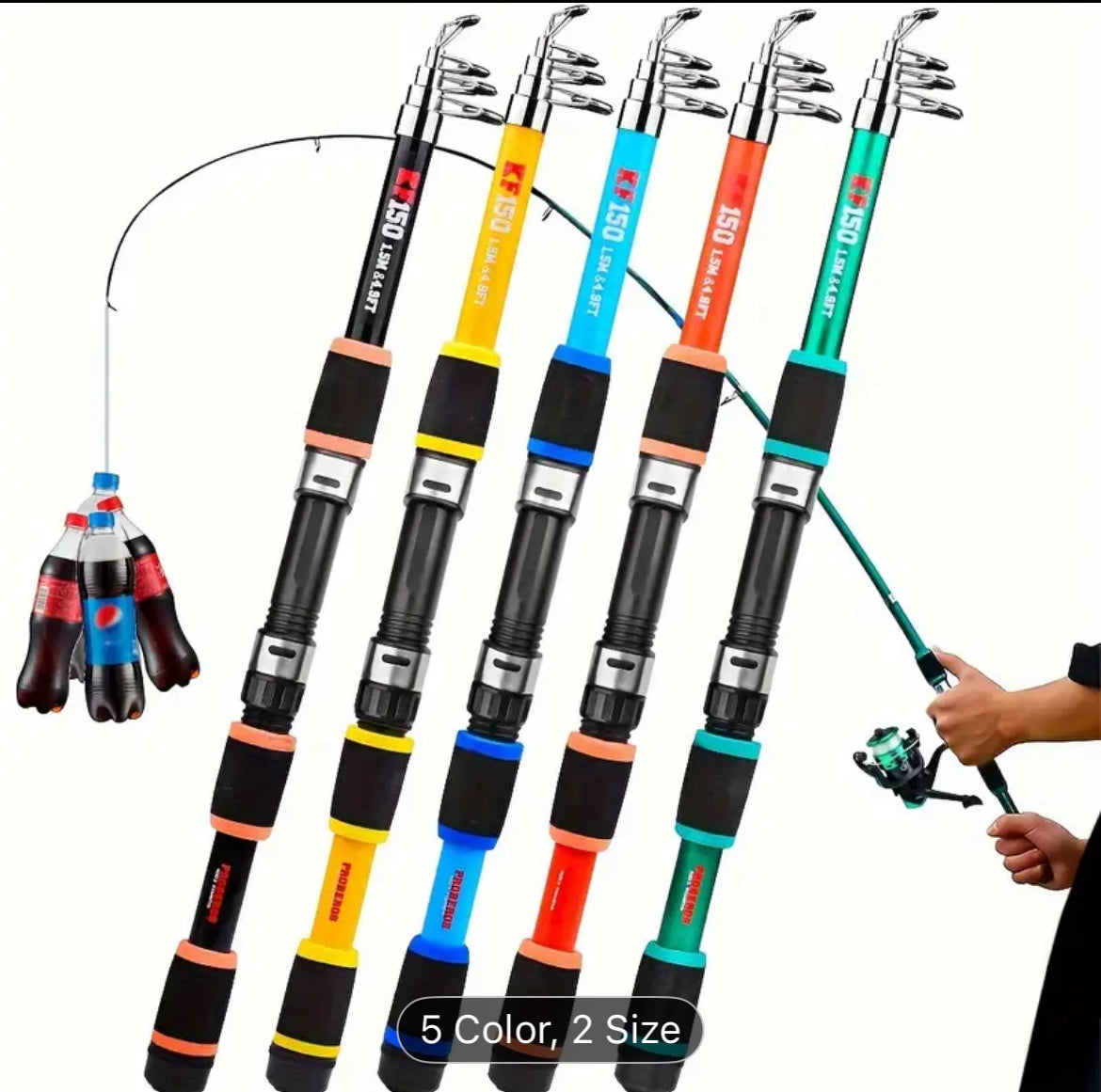 Telescopic Fishing Rod Portable Lightweight Travel Rod