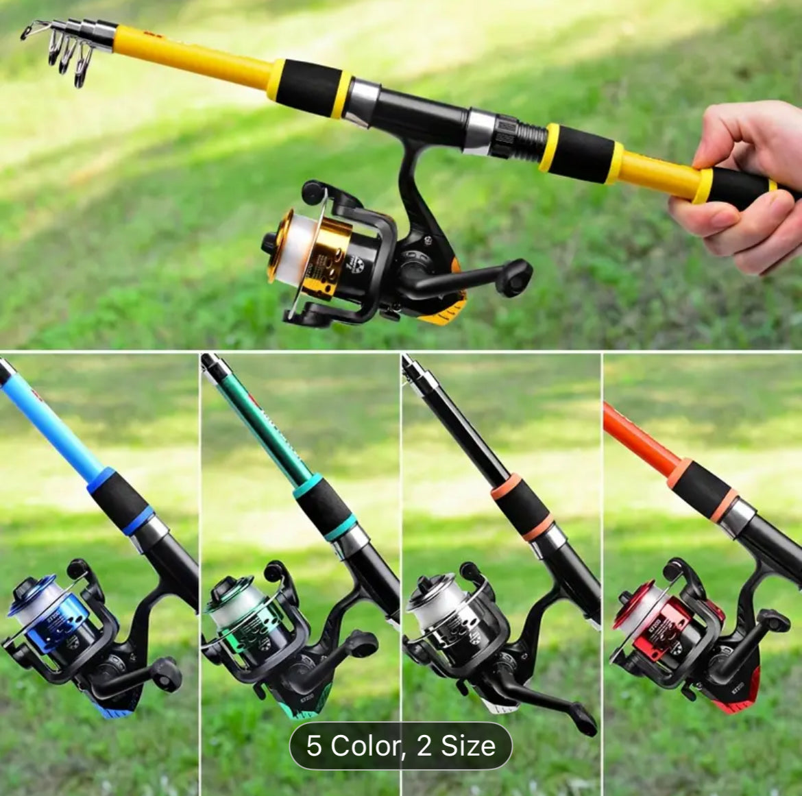 Telescopic Fishing Rod Portable Lightweight Travel Rod