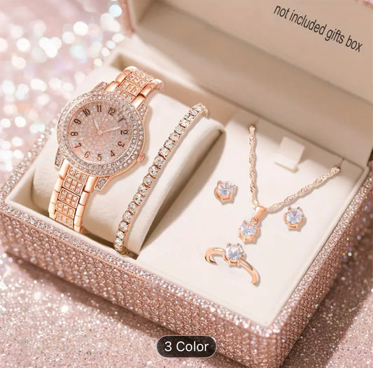6 Pcs Soki Women's Luxury Jewelry Stainless Steel Set