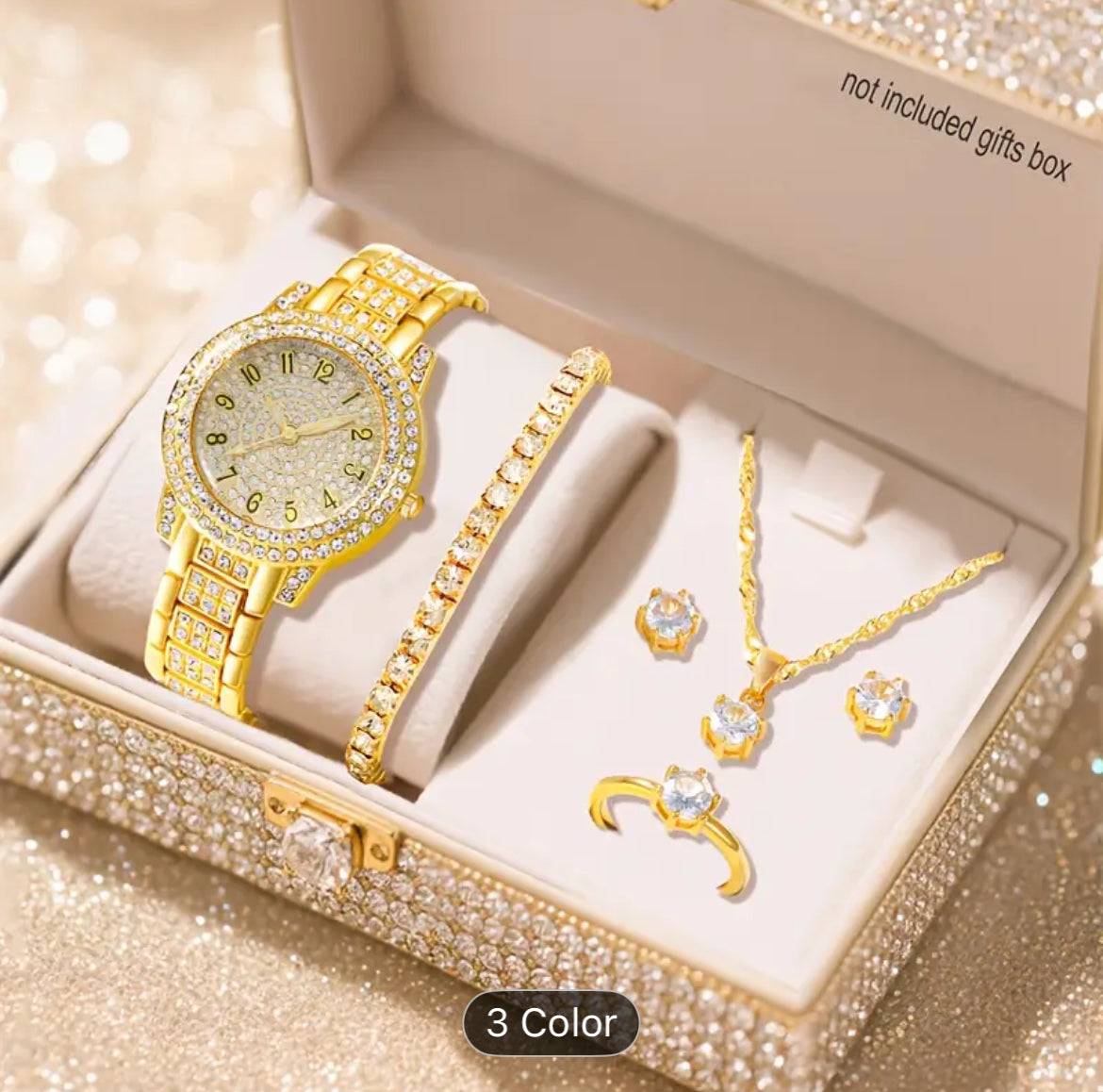 6 Pcs Soki Women's Luxury Jewelry Stainless Steel Set
