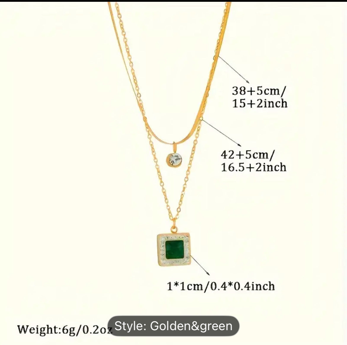 Double Layer Vintage Stainless Steel Necklace Everyday Wear
