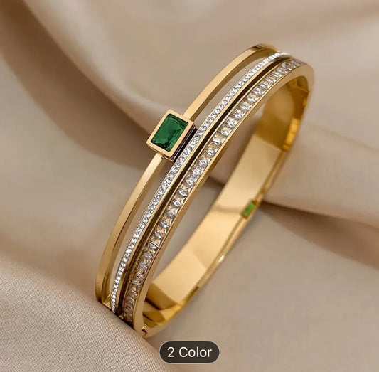 Stainless Steel Double Row Bracelet For Men And Women