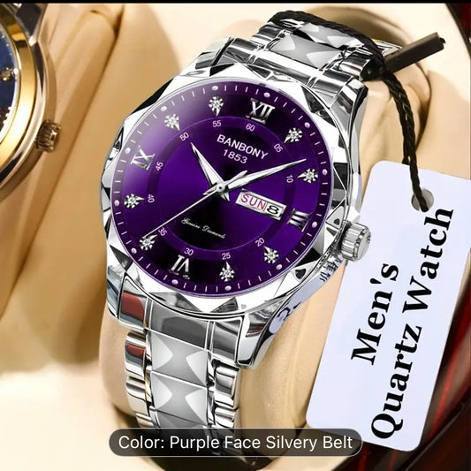 Stainless Steel Men Watch With Ten Color Variants Available