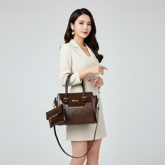 PU Leather Women Bag Set Versatile Purses for Everyday Use - Shoppy