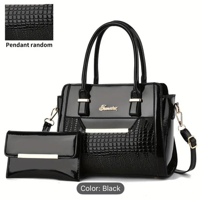 PU Leather Women Bag Set Versatile Purses for Everyday Use