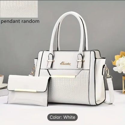 PU Leather Women Bag Set Versatile Purses for Everyday Use