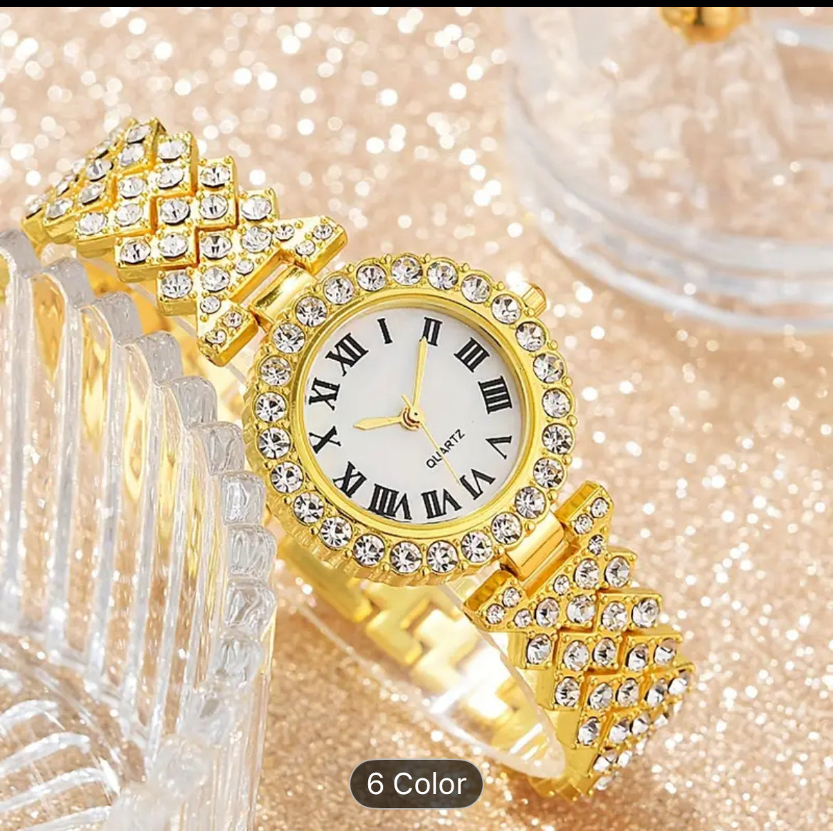 Six Piece Quartz Luxury Jewelry Set for Women Elegant Gift