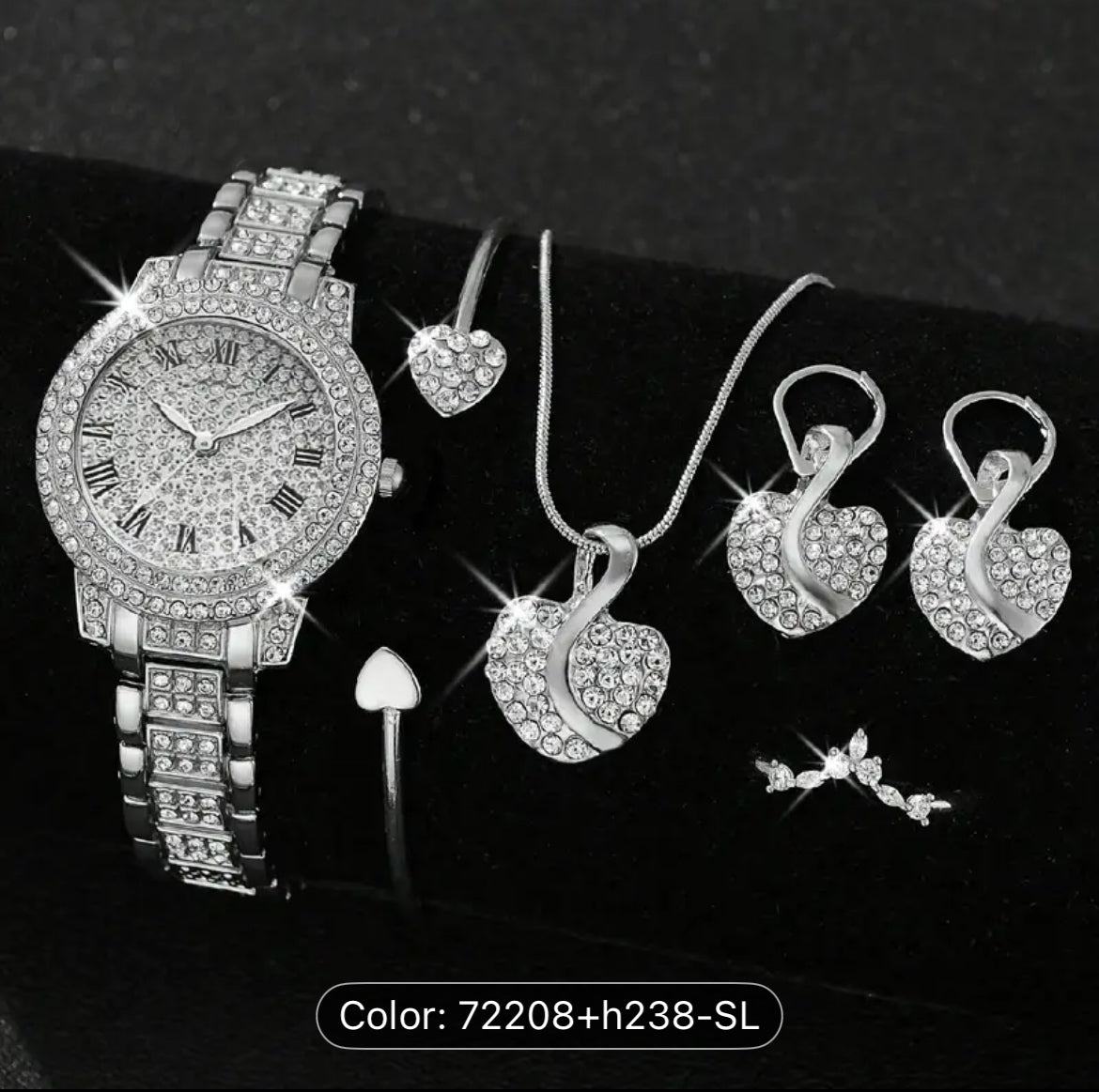 Six Piece Quartz Luxury Jewelry Set for Women Elegant Gift