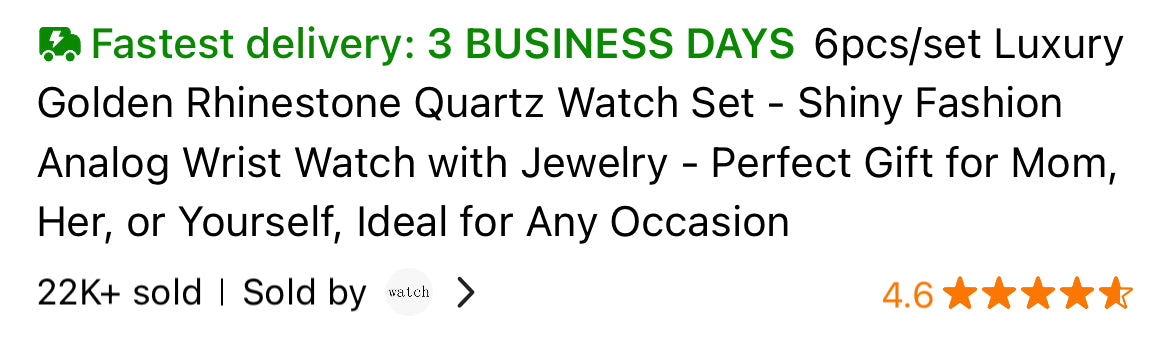 Six Piece Quartz Luxury Jewelry Set for Women Elegant Gift