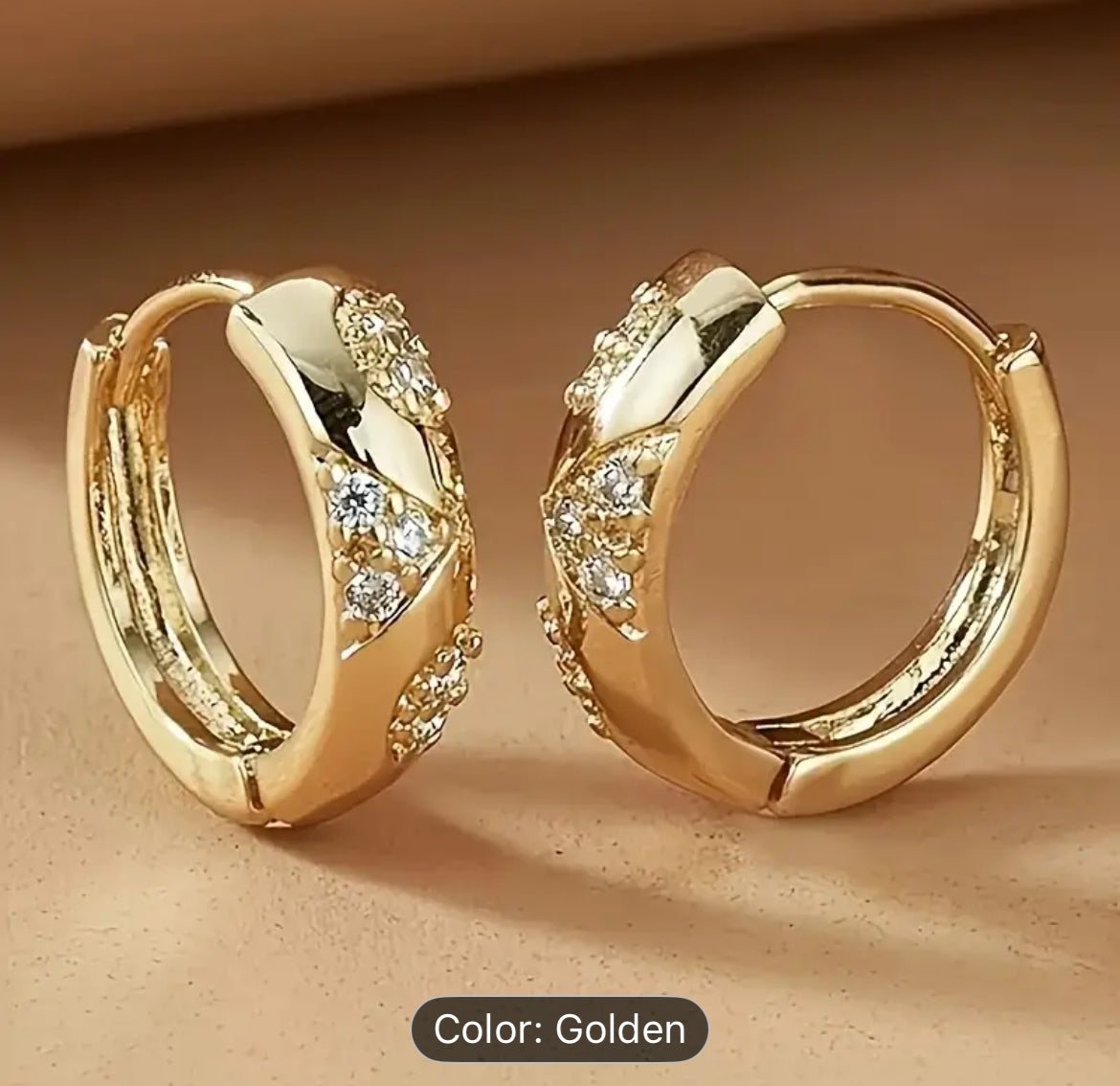 Copper Earrings 18K Gold Plated Gift For Valentine