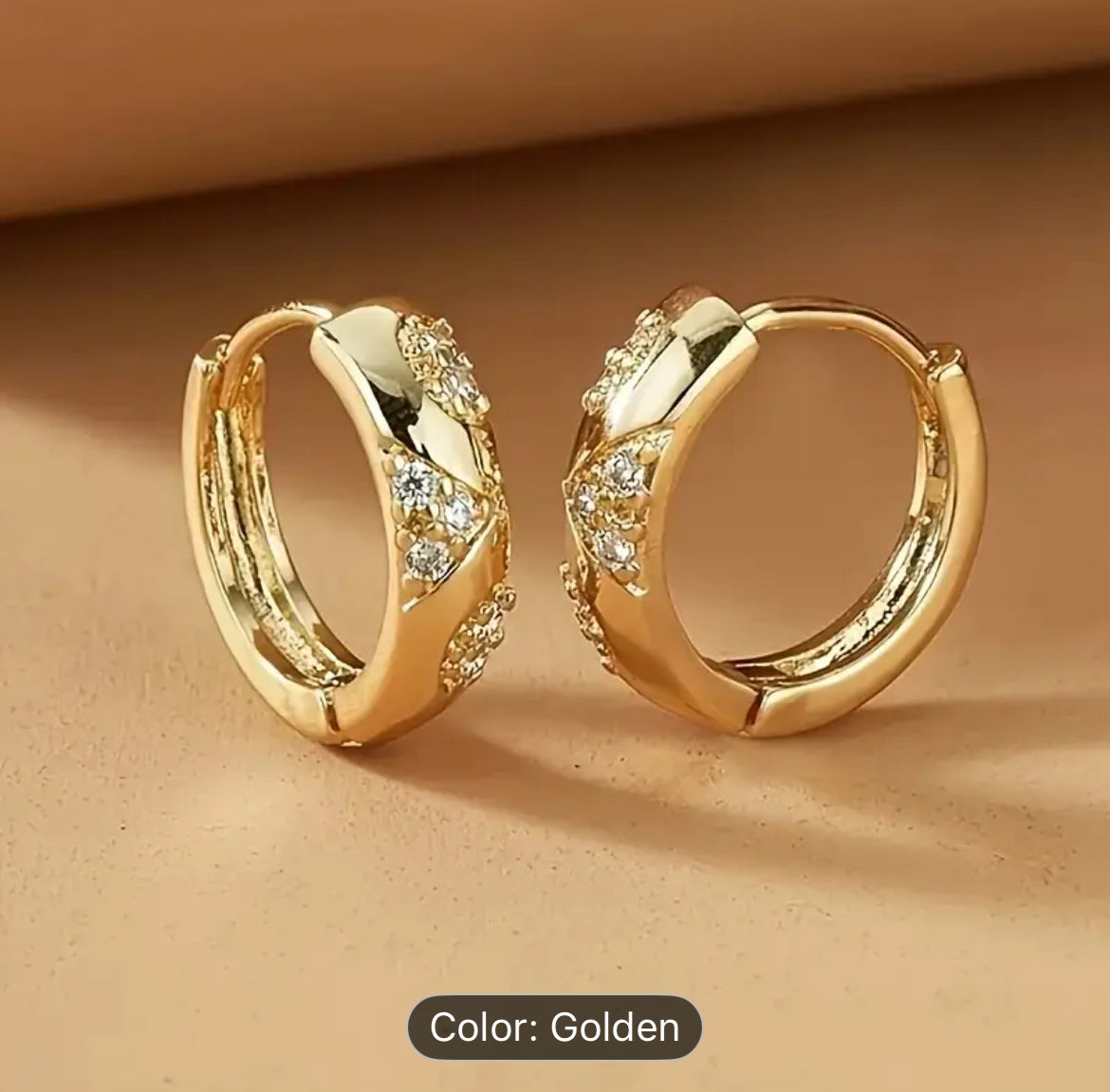 Copper Earrings 18K Gold Plated Gift For Valentine
