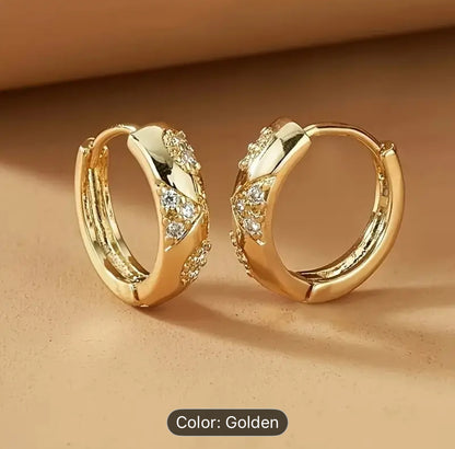 Copper Earrings 18K Gold Plated Gift For Valentine
