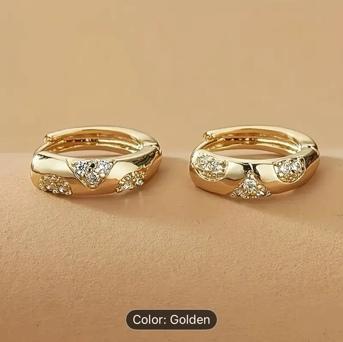 Copper Earrings 18K Gold Plated Gift For Valentine
