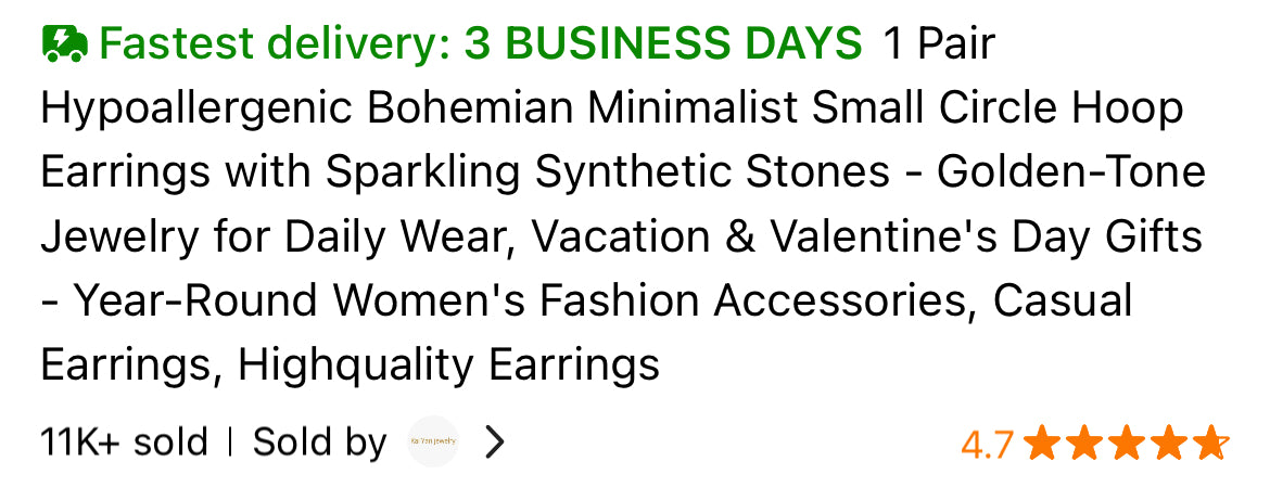 Copper Earrings 18K Gold Plated Gift For Valentine