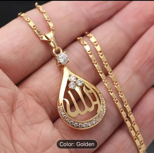 Zinc Alloy Islamic Necklace Lightweight Spiritual Jewelry