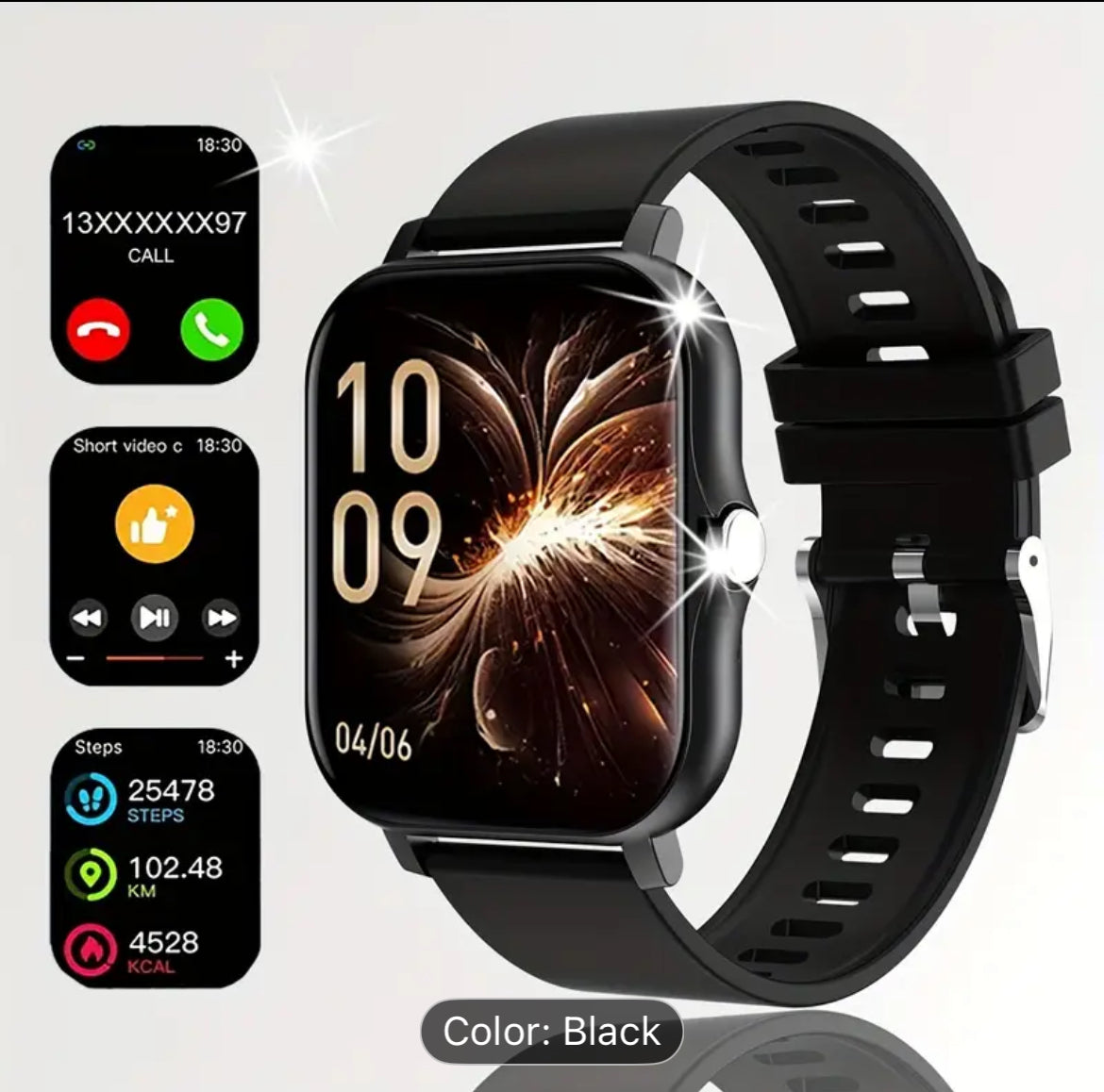 One Point Eight Three Inch Unisex Touch Screen Smart Watch
