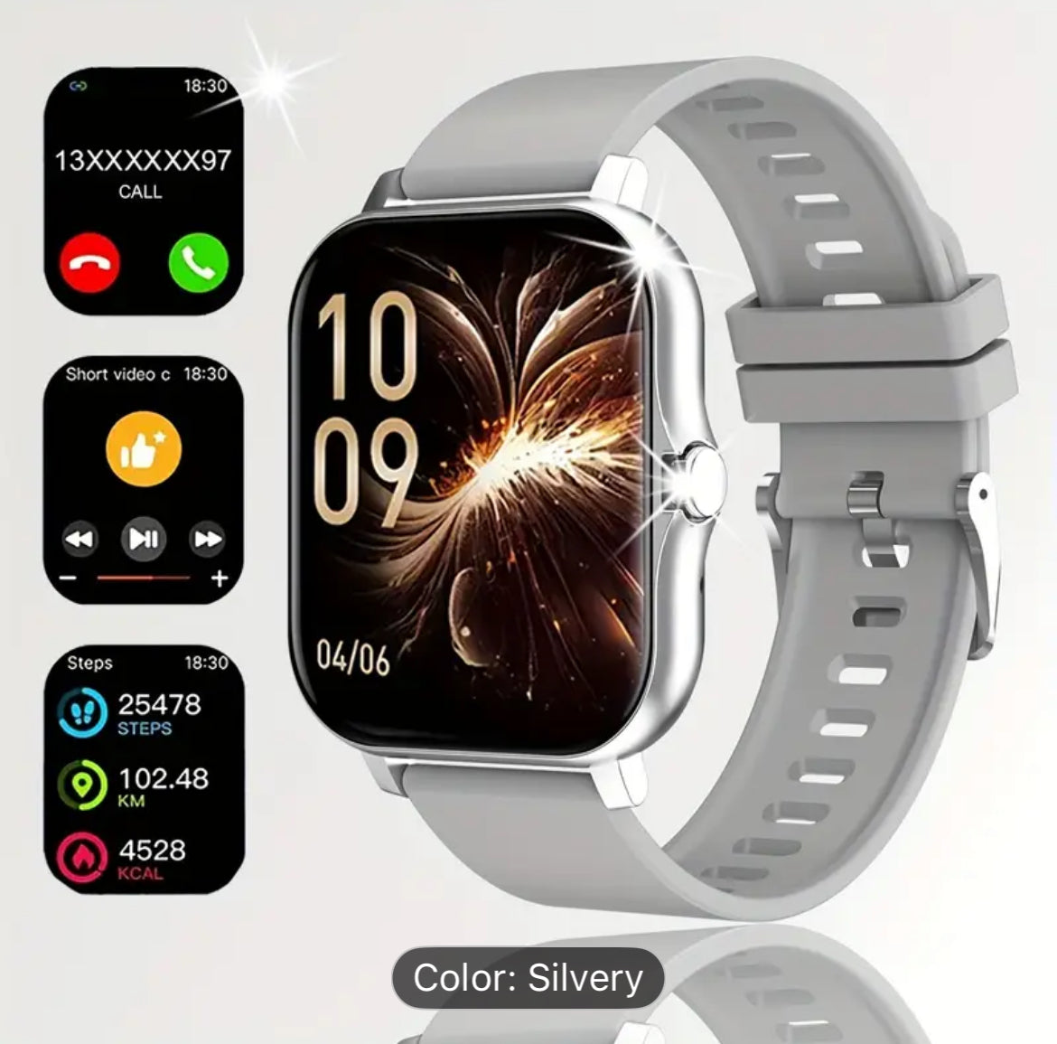 One Point Eight Three Inch Unisex Touch Screen Smart Watch