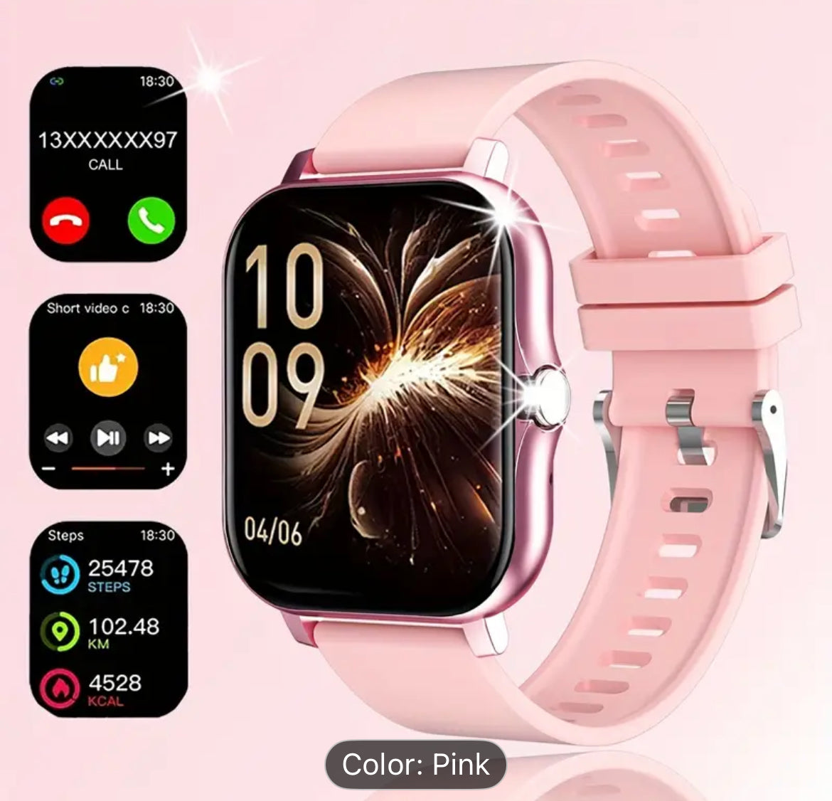 One Point Eight Three Inch Unisex Touch Screen Smart Watch