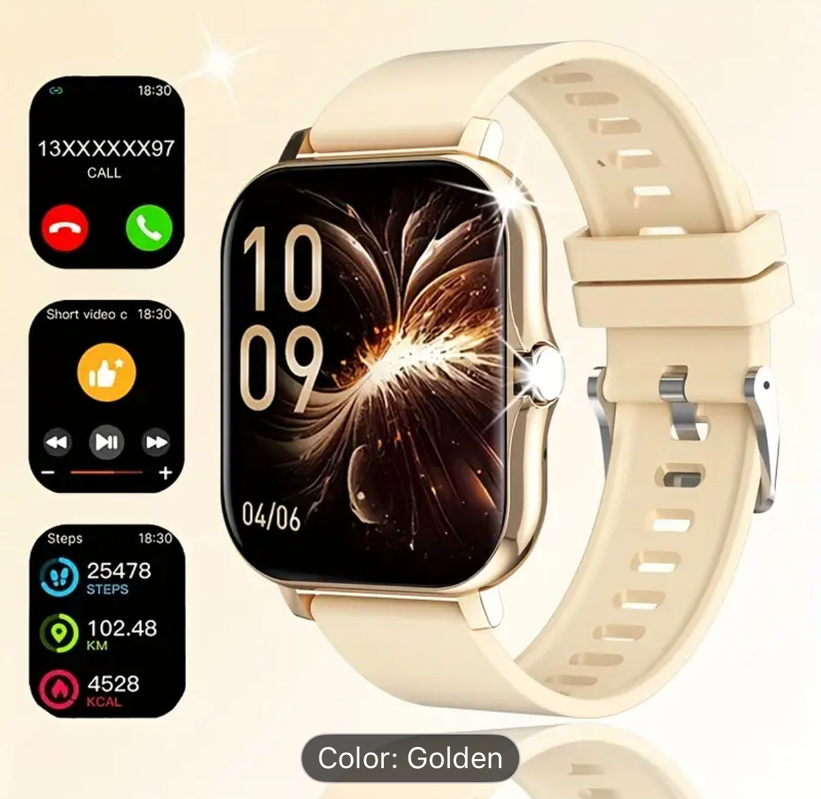 One Point Eight Three Inch Unisex Touch Screen Smart Watch