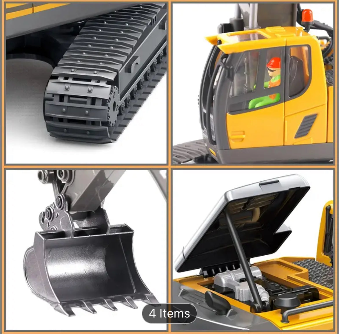 11 Channel Alloy Control Excavator Remote Control toy for kids