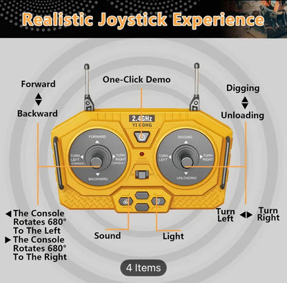 11 Channel Alloy Control Excavator Remote Control toy for kids