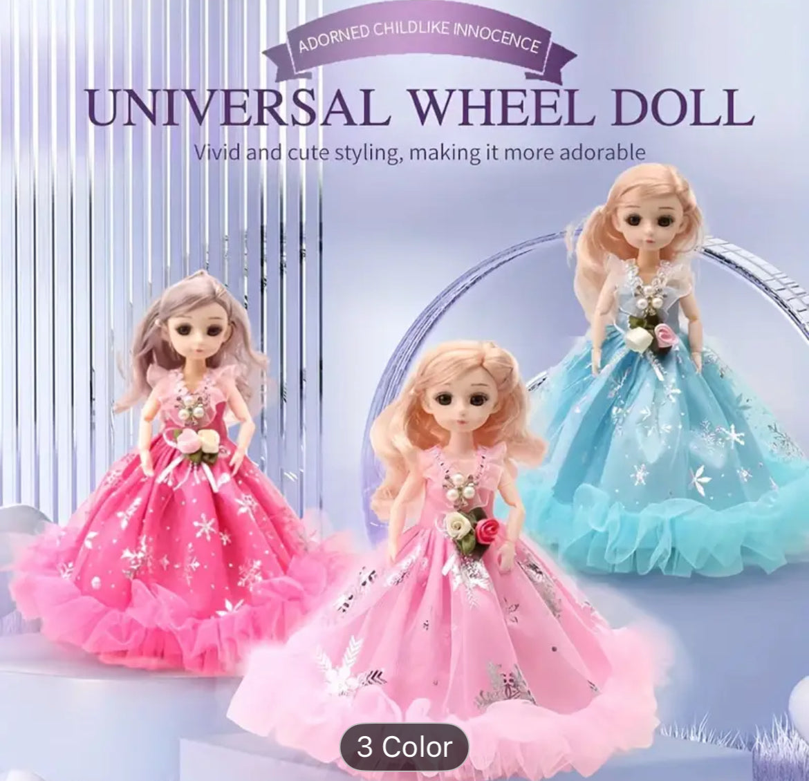 9 Inch Electric Universal Doll Three Color Options