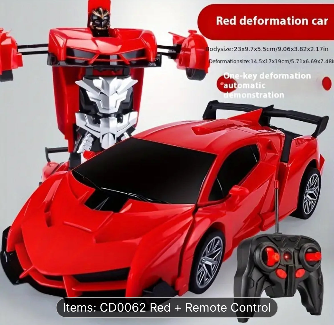 2 In 1 Remote Control Robot Blue Red Police Theme Toy