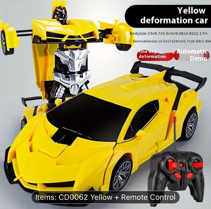 2 In 1 Remote Control Robot Blue Red Police Theme Toy