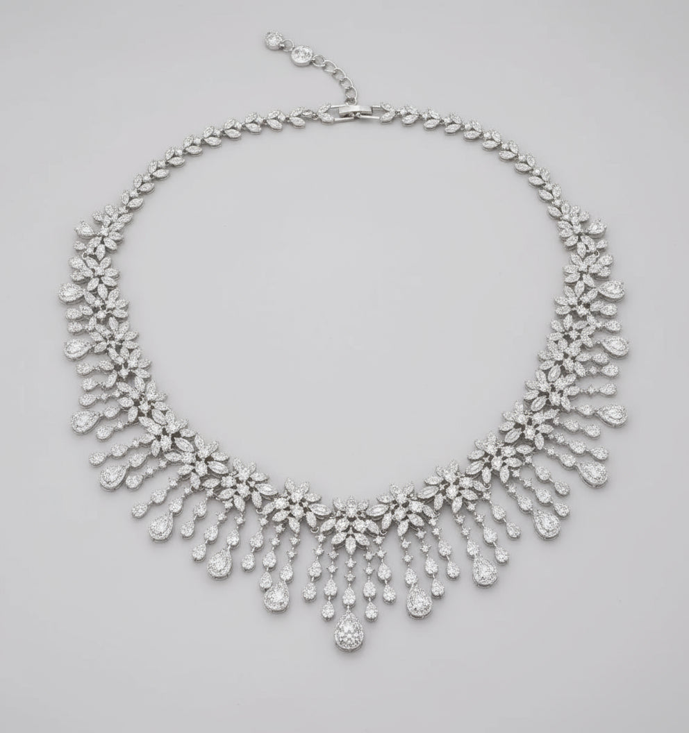 Elegant white Bridal Jewelry set - Shoppy