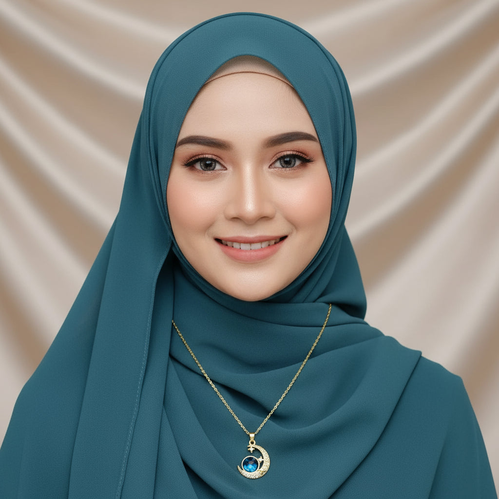 [Space Moon] 2pcs Set Unisex Fashion Pendant Necklaces | 304 Stainless Steel | Space Moon Design, Rhinestone Inlay, Other Plating | Vacation Style | Daily Wear and Party, Valentine's Day Couple Necklace Gift - Shoppy