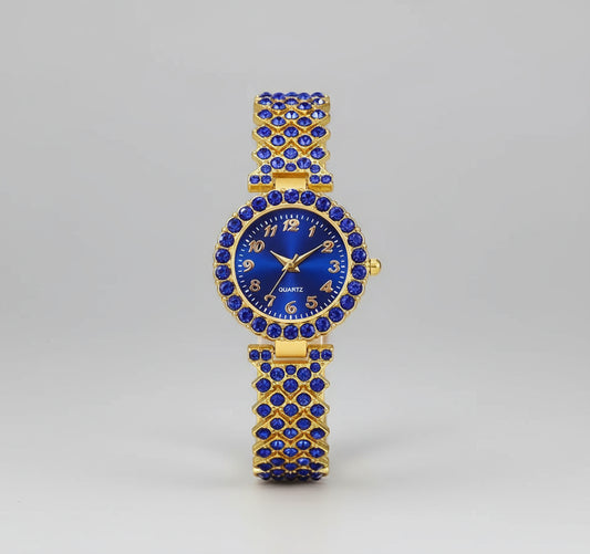 Fashionable Ladies' Quartz Wrist Watch Set with Heart-Shaped Jewelry - 6pcs Alloy Round Case Timepieces, Earrings, Necklace, Ring Set with Electronic Movement And Non-Rechargeable Button Battery - Shoppy