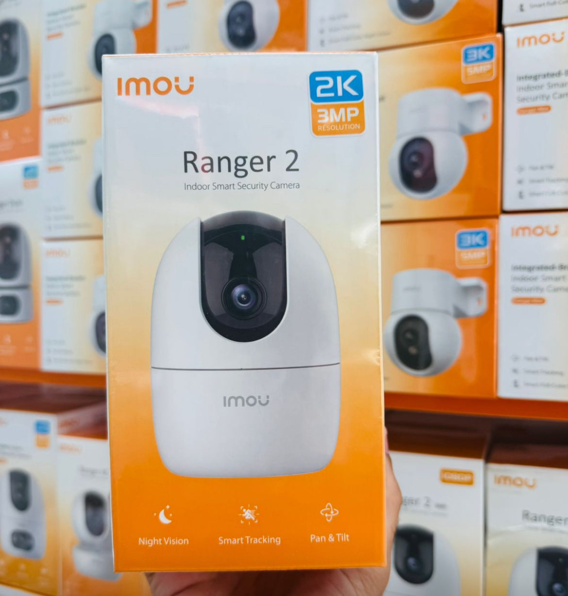 Ranger 2 3MP Indoor WiFi Live Cam, 8x Digital Zoom, Motorized Pan and Tilt with 360° Coverage View, Accurate Human and Pet Detection, Smart Night Vision (Up to 10m), Privacy Mode, Smart Tracking, Two-Way Talk, MicroSD Slot (up to 512 GB)