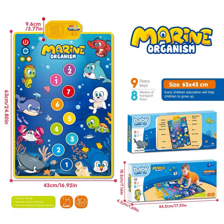 Baby piano Mat Toy Electronic floor musical