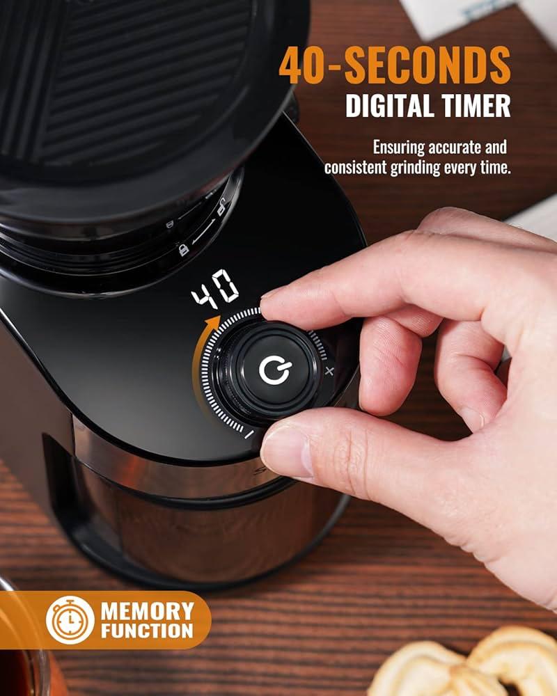 Automatic Electric Coffee Grinder - Chardor With Timer