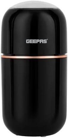 Sleek black GeePass Coffee Grinder- 80 g Capacity, perfect for grinding coffee beans and spices with ergonomic design.