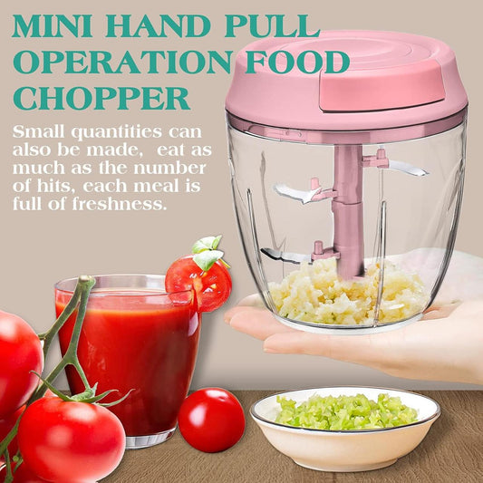 Pull Chopper and Manual Food Processor for Quick Chopping