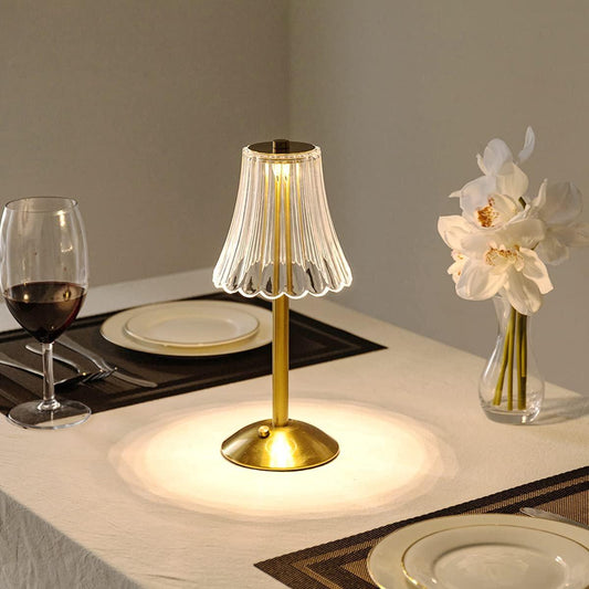 Table Lamps for Home - Rechargeable Gold LED Design
