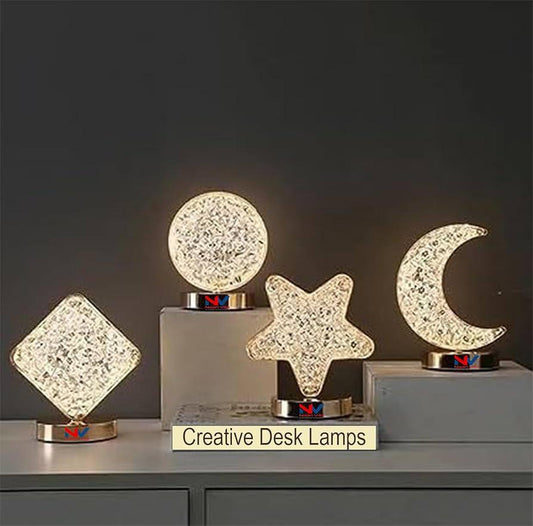 Naari Villa Square Diamond Shaped Crystal Night Lamp