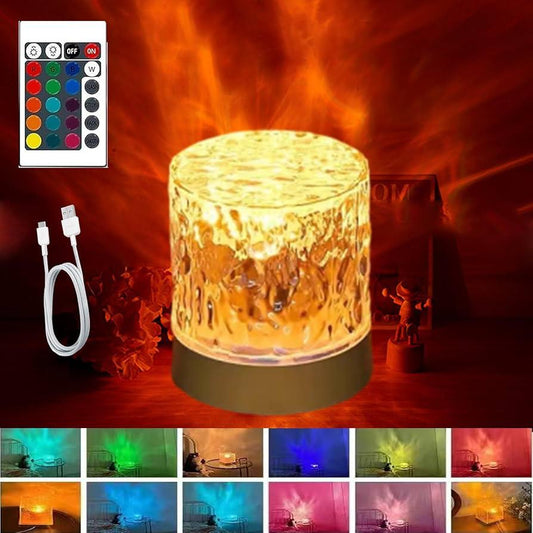 Water Projector Light LED Water Ripple Aurora Lamp 16 Colors