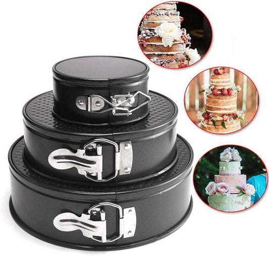 3pc 24/26/28cm Non Stick Cake Mould Set for Baking