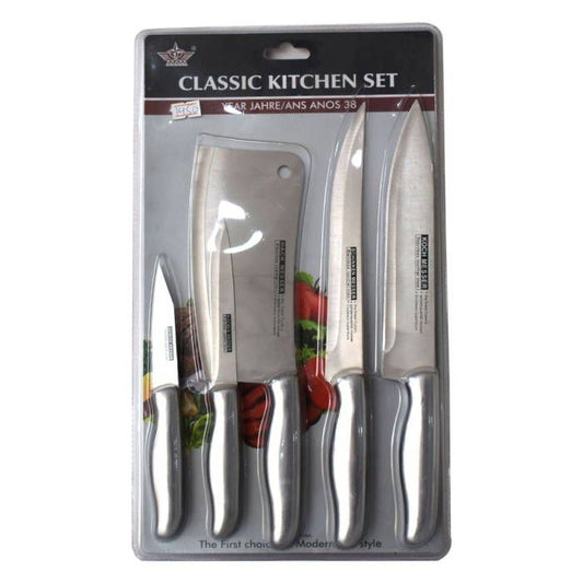 Classic Kitchen Set - 5 Pieces Stainless Steel Knife Set