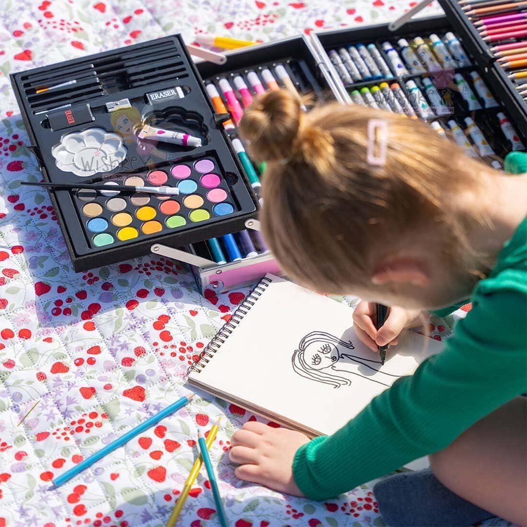145 Piece Art Set for Kids with Storage Case Included
