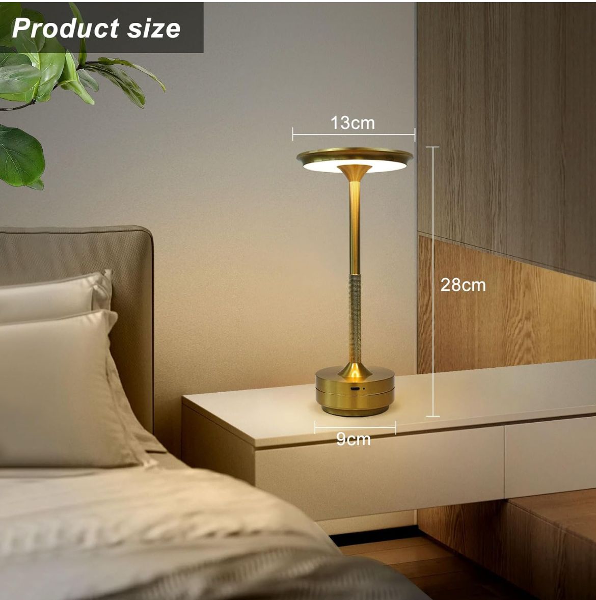 Stylish LED Rechargeable Table Lamps Color Changing Dimmable Gold enhance ambiance with adjustable lighting options.